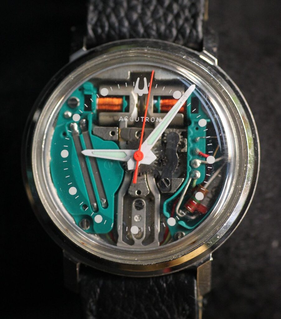 Bulova Watch - Original Accutron - 1960 - First Electronic Watch - No amendments have been made - Source: https://commons.wikimedia.org/wiki/File:Bulova_accutron.jpg