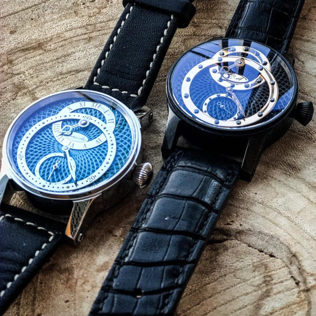 Classic Blue Azure or Black DLC with 14K golden rings and black diamonds - Polish Watch Brands Article