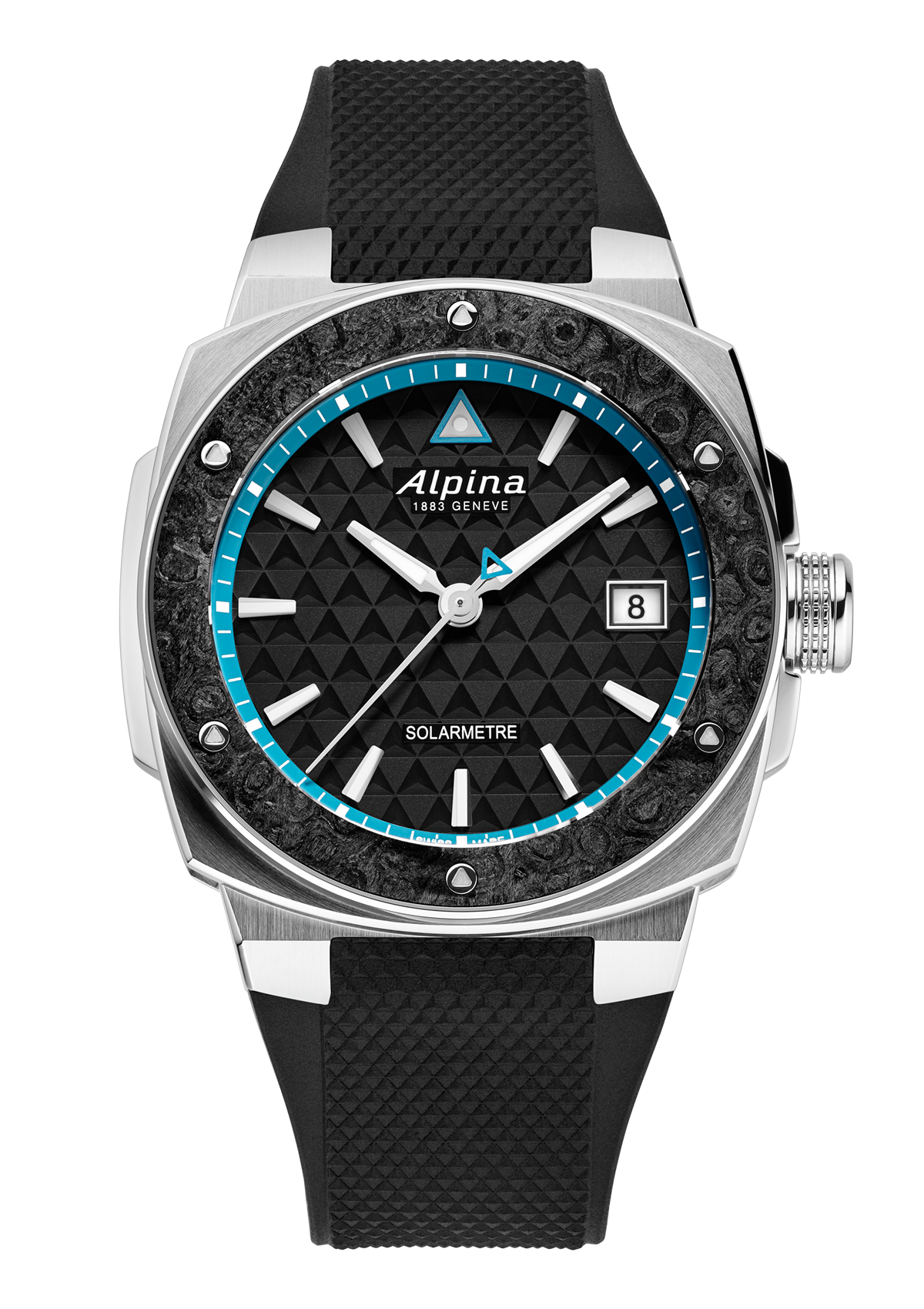 Alpiner Extreme Solarmetre Route du Rhum with black dial and turquoise minute track