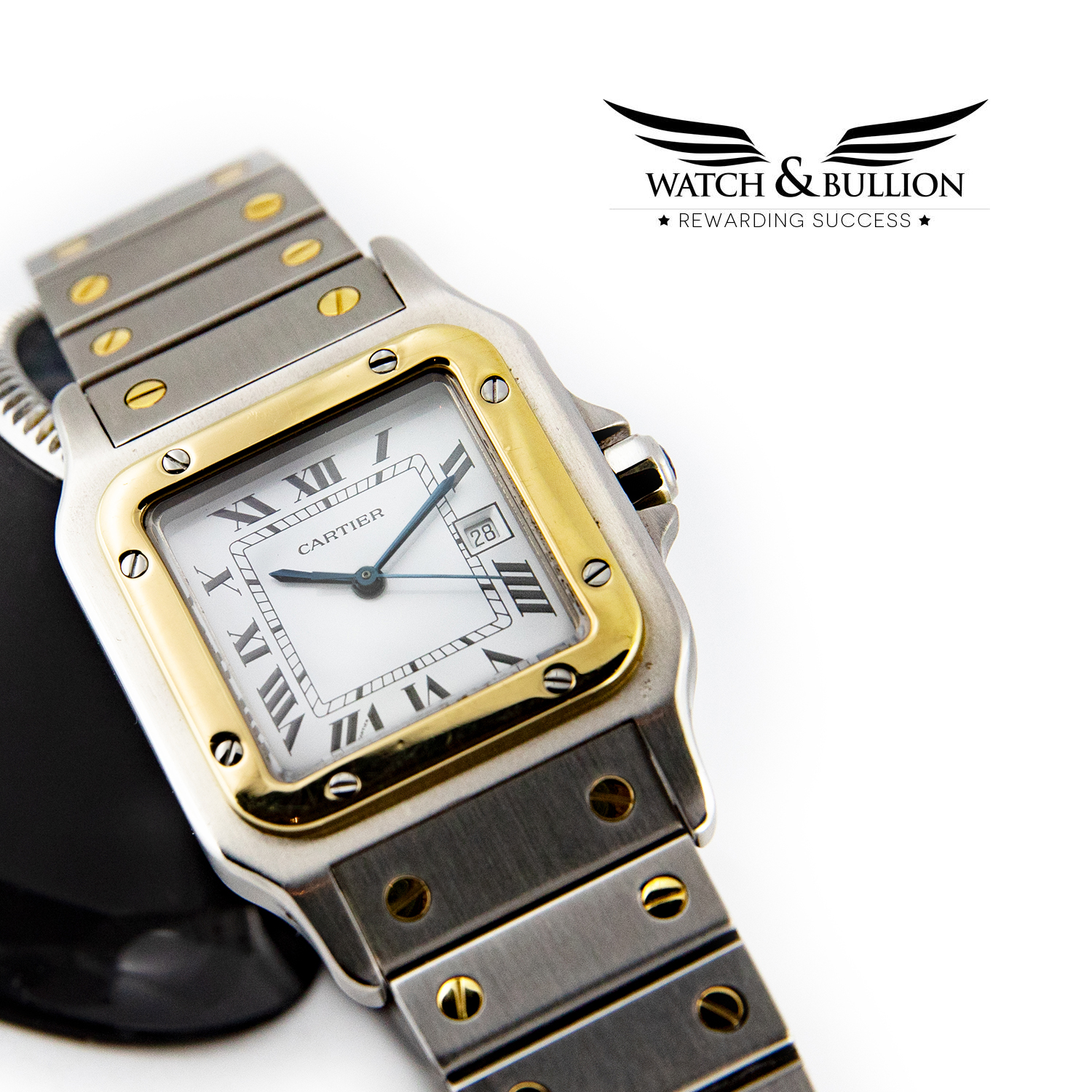Cartier Santos Galbée Stainless Steel and Gold Automatic 1 | Watch ...