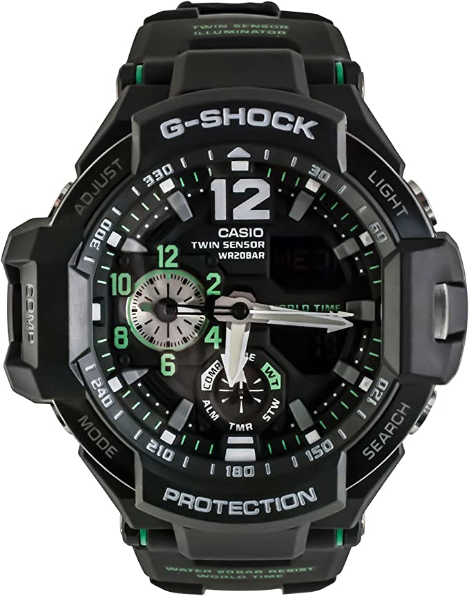 Casio Men's G-Shock GA1100-1A3 Black Pilot Watches Blog 