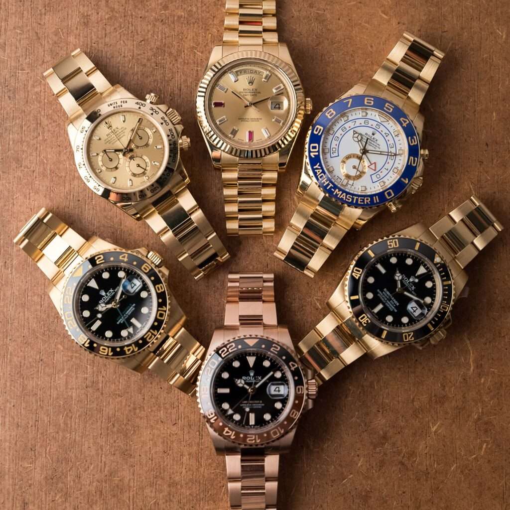 Gold Rolex Watches shot