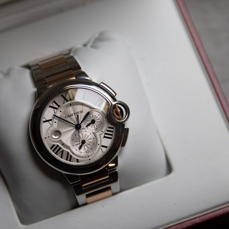 cartier ballon bleu chronograph box and papers from 2011 w6920075 shot 1 1