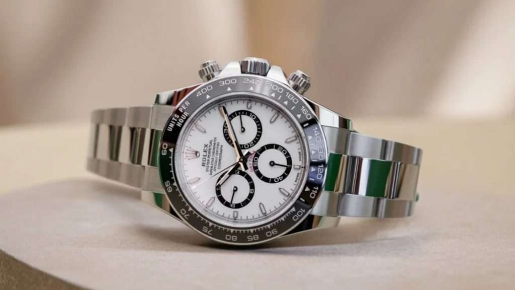 Steel Rolex Daytona illustrating pricing psychology in luxury watches