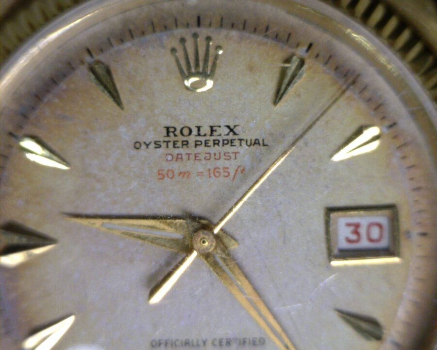 rolex brevet case 6305 datejust double red letter 1955 shot 2 1