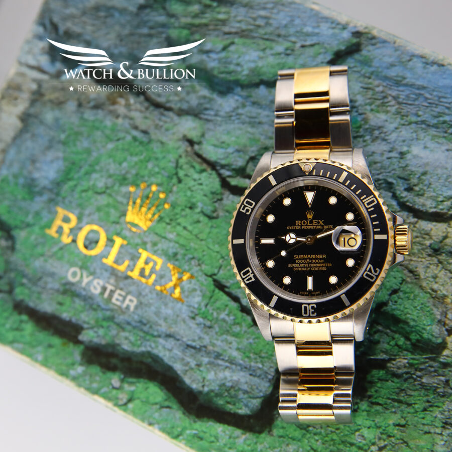 rolex submariner stainless steel and gold black dial full set 2002 shot 3 1
