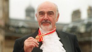 Sir Sean Connery receiving Knight Hood