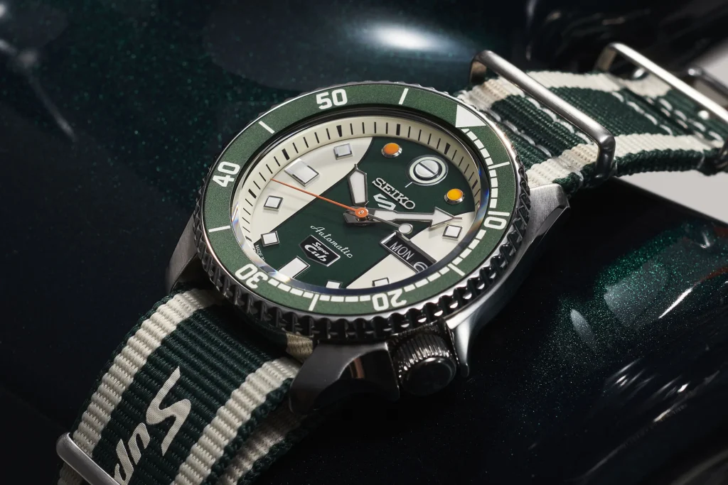 Seiko mid-range sports watch illustrating the Seiko identity problem across different price segments